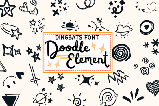 Doodle Element Font